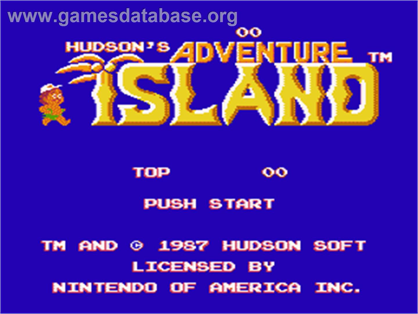 Adventure Island - Nintendo NES - Artwork - Title Screen