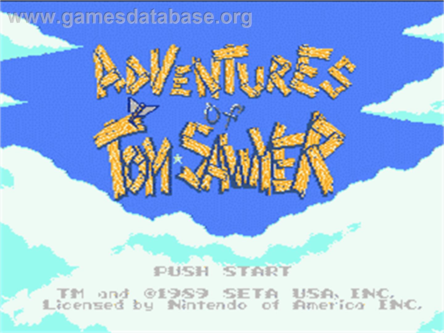 Adventures of Tom Sawyer - Nintendo NES - Artwork - Title Screen