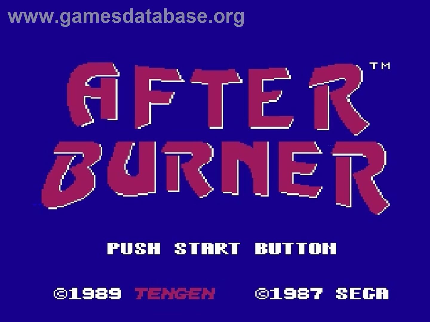 After Burner - Nintendo NES - Artwork - Title Screen