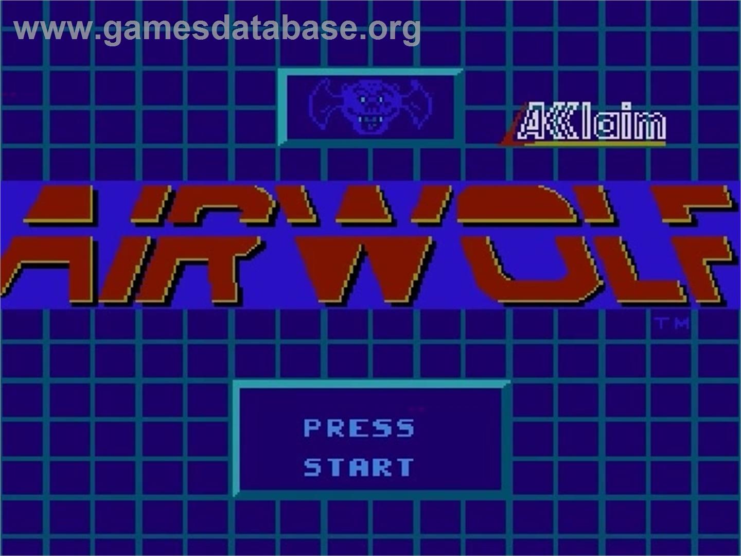 Airwolf - Nintendo NES - Artwork - Title Screen