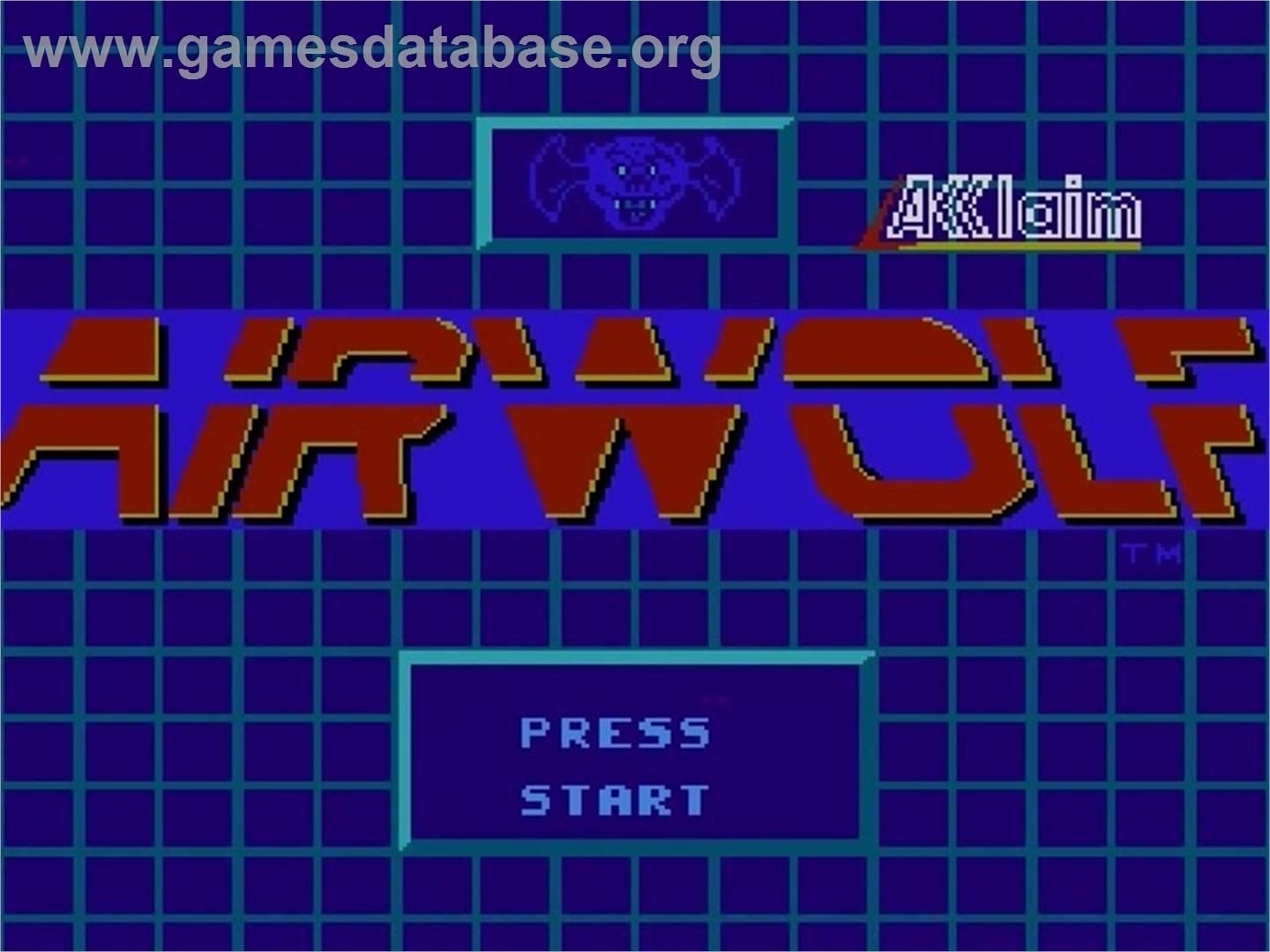 Airwolf - Nintendo NES - Artwork - Title Screen
