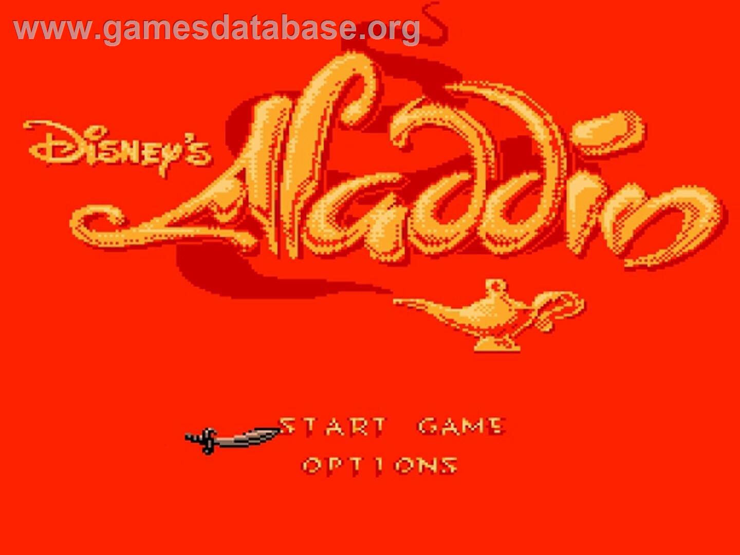Aladdin - Nintendo NES - Artwork - Title Screen