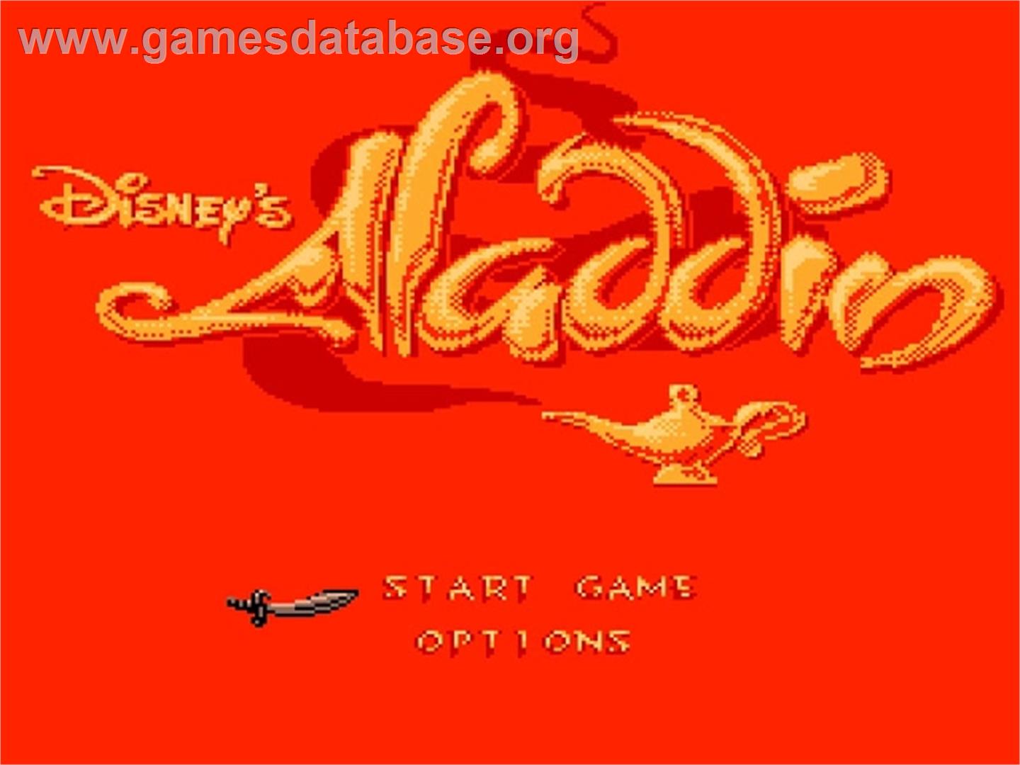 Aladdin - Nintendo NES - Artwork - Title Screen