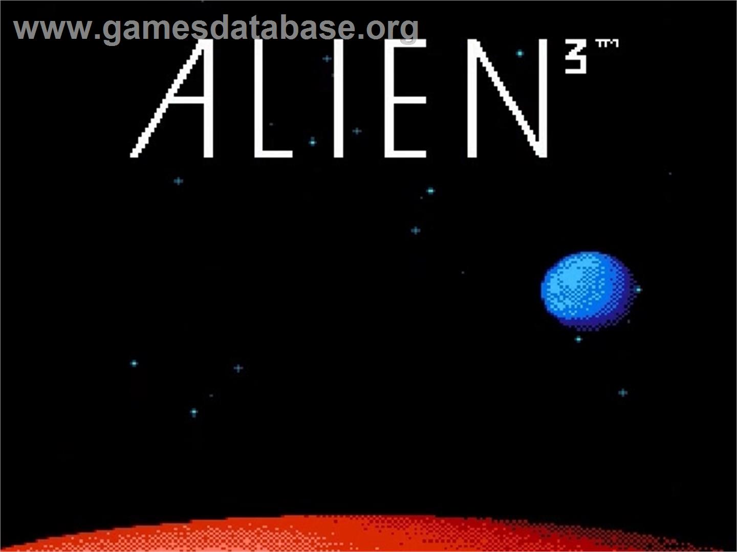Alien³ - Nintendo NES - Artwork - Title Screen