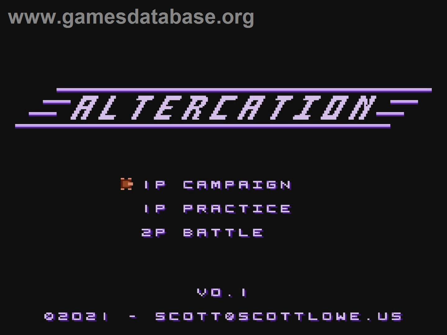 Altercation - Nintendo NES - Artwork - Title Screen