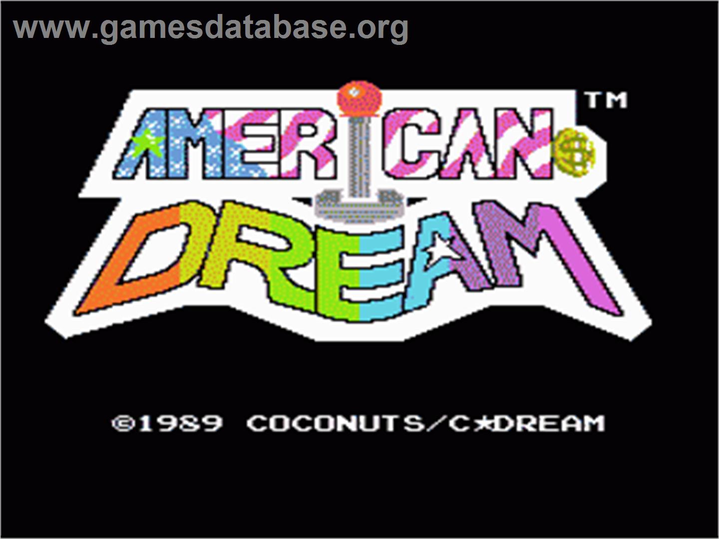 American Dream - Nintendo NES - Artwork - Title Screen