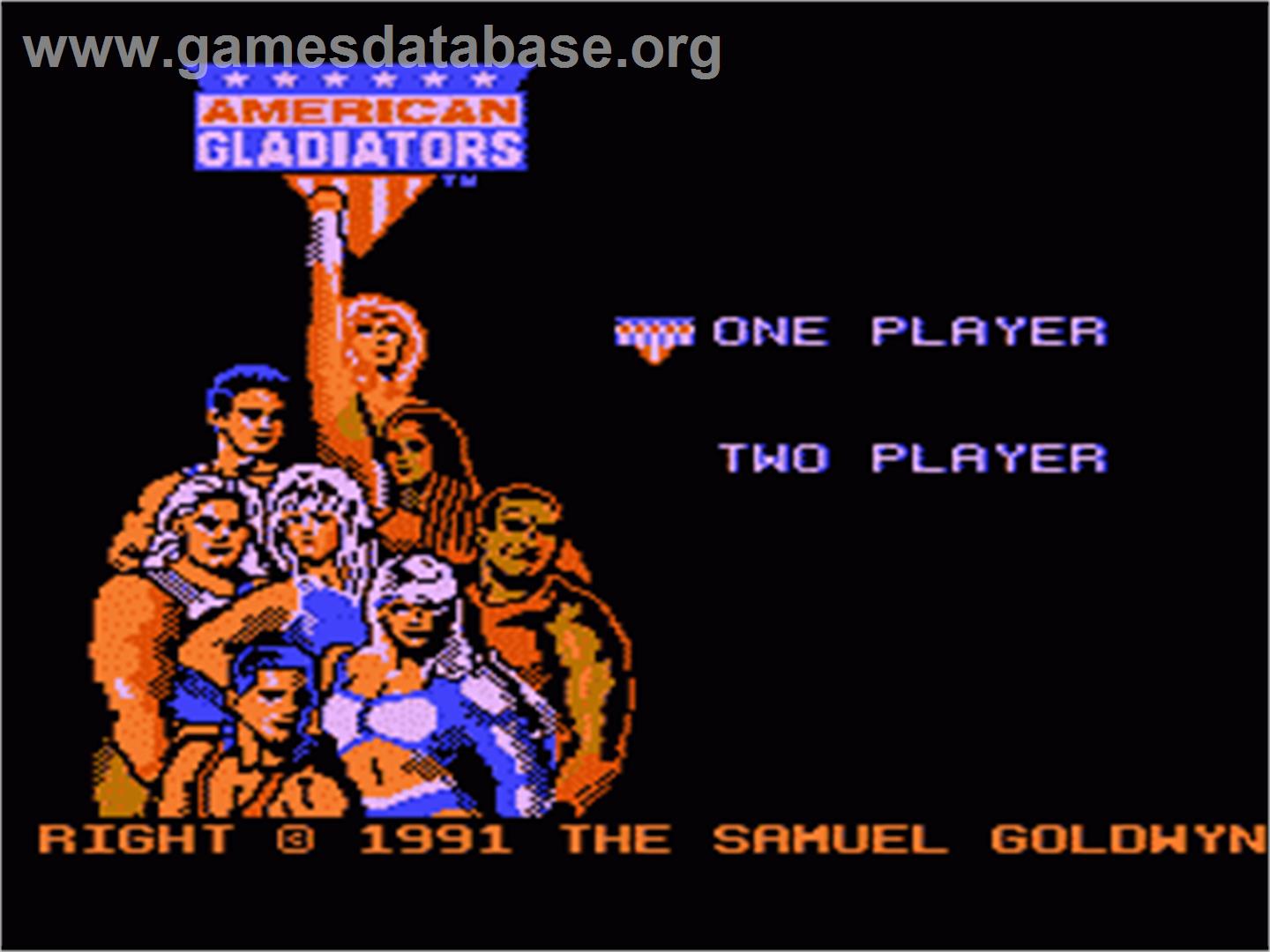 American Gladiators - Nintendo NES - Artwork - Title Screen