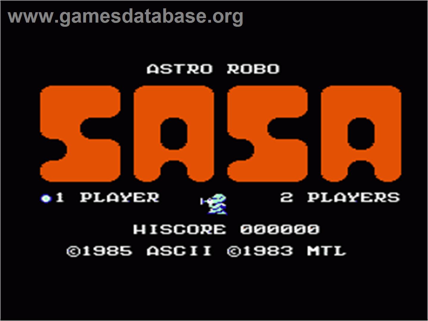 Astro Robo Sasa - Nintendo NES - Artwork - Title Screen