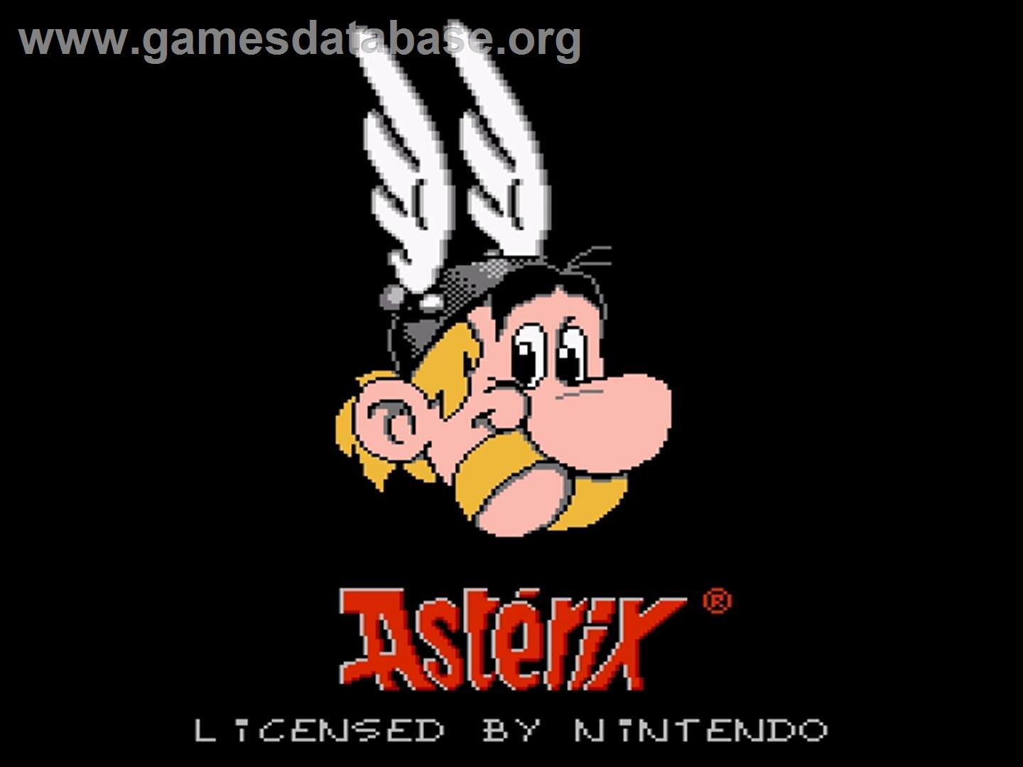 Astérix - Nintendo NES - Artwork - Title Screen