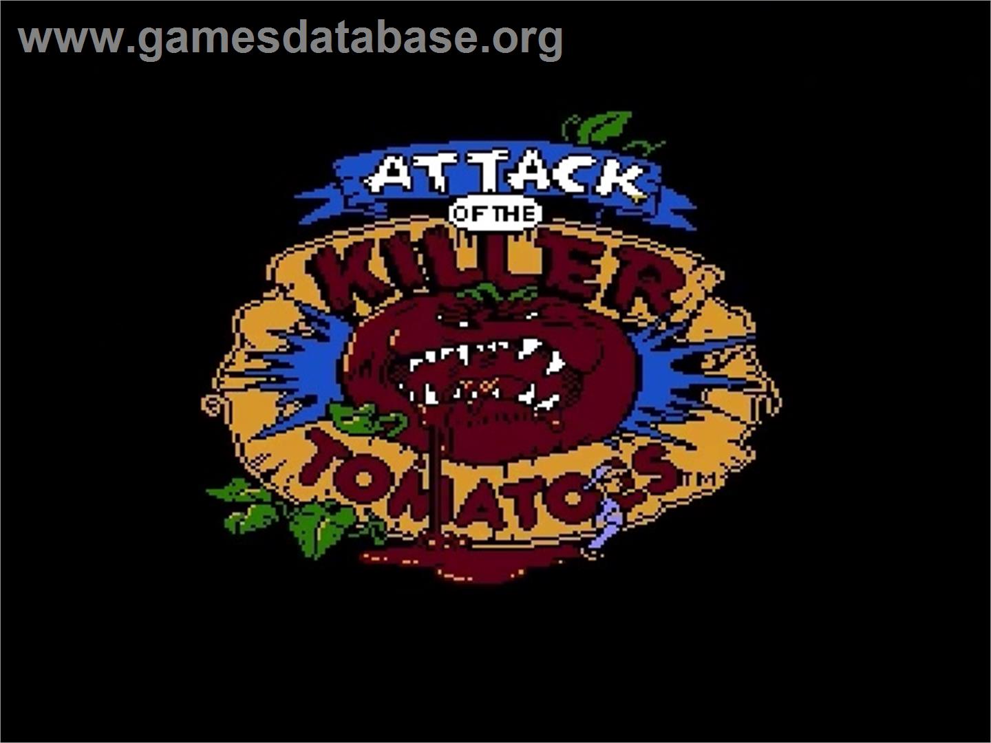 Attack of the Killer Tomatoes - Nintendo NES - Artwork - Title Screen