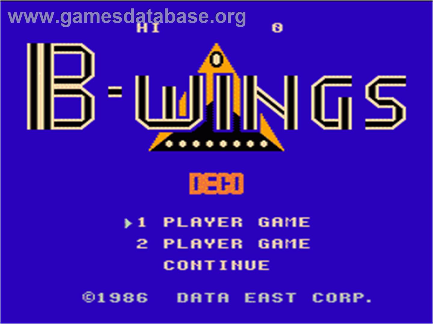 B-Wings - Nintendo NES - Artwork - Title Screen