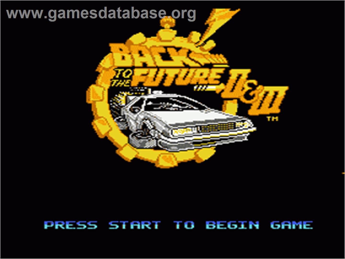 Back to the Future 2 & 3 - Nintendo NES - Artwork - Title Screen