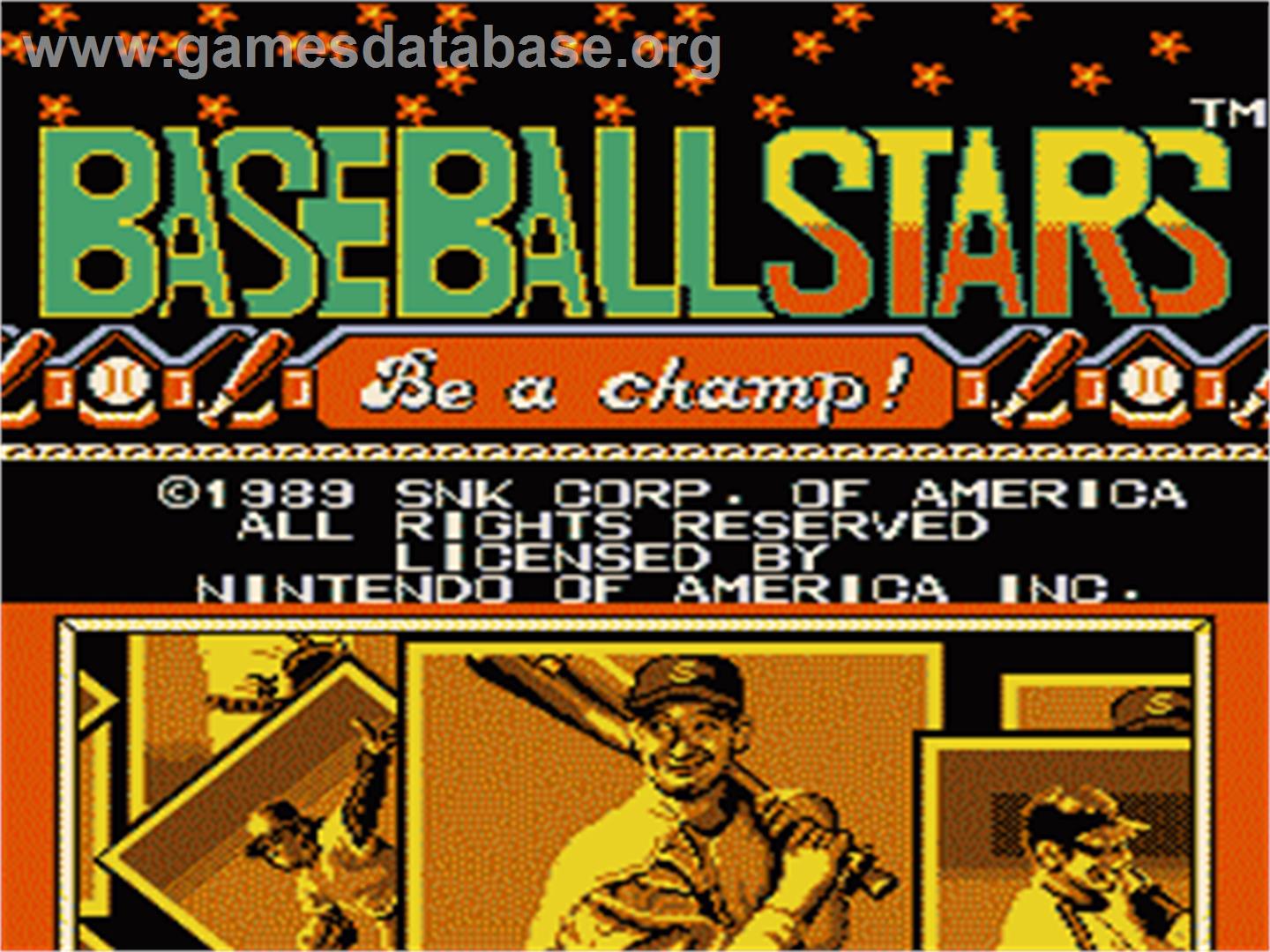 Baseball Stars - Nintendo NES - Artwork - Title Screen