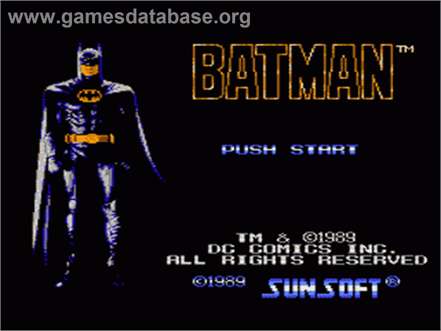 Batman: Return of the Joker - Nintendo NES - Artwork - Title Screen