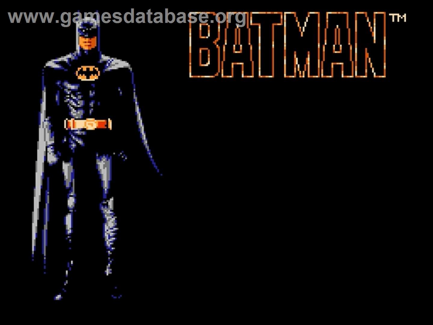 Batman - The Video Game - Nintendo NES - Artwork - Title Screen