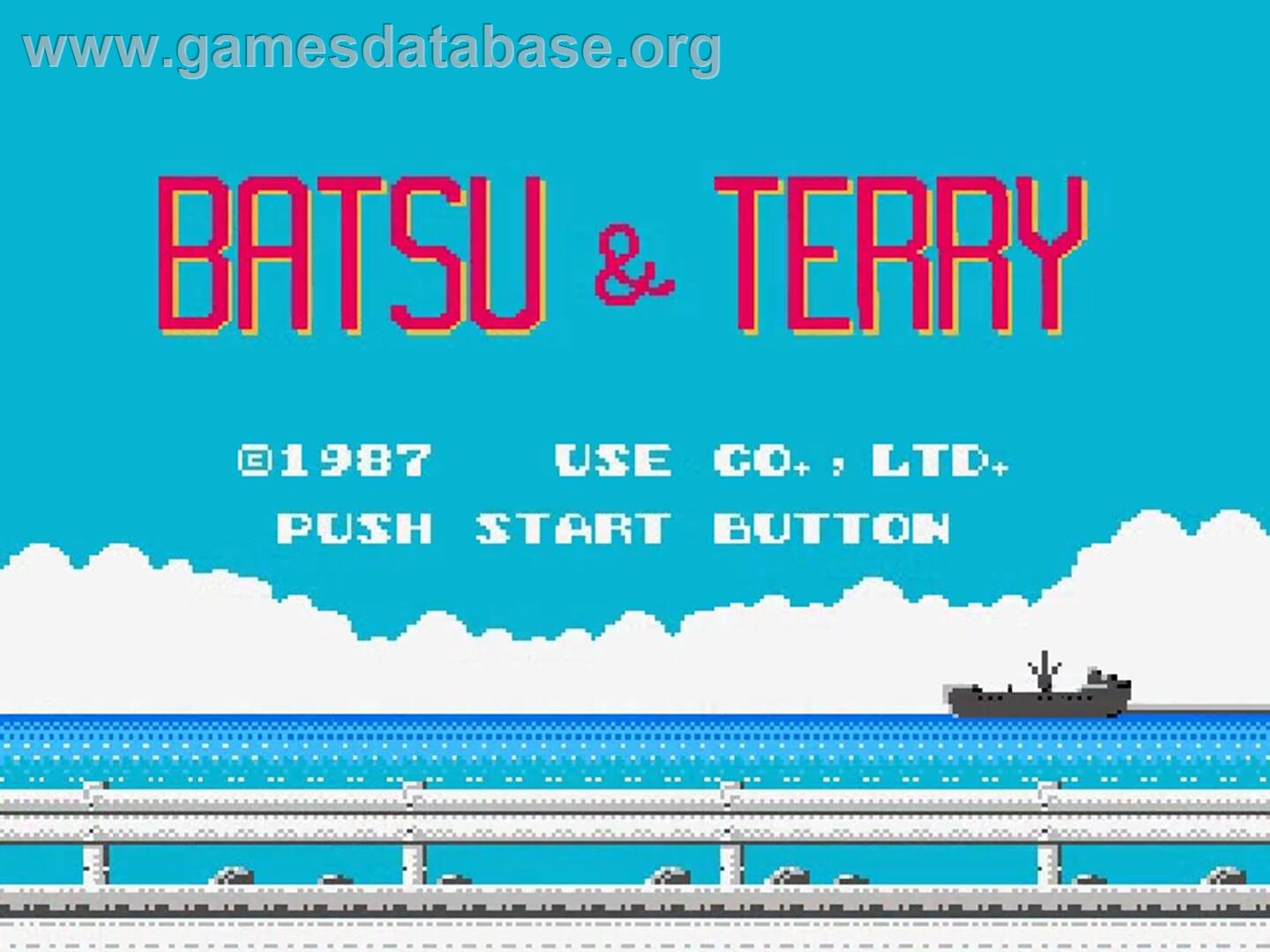Batsu And Terry - Makyou No Tetsujin Race - Nintendo NES - Artwork - Title Screen