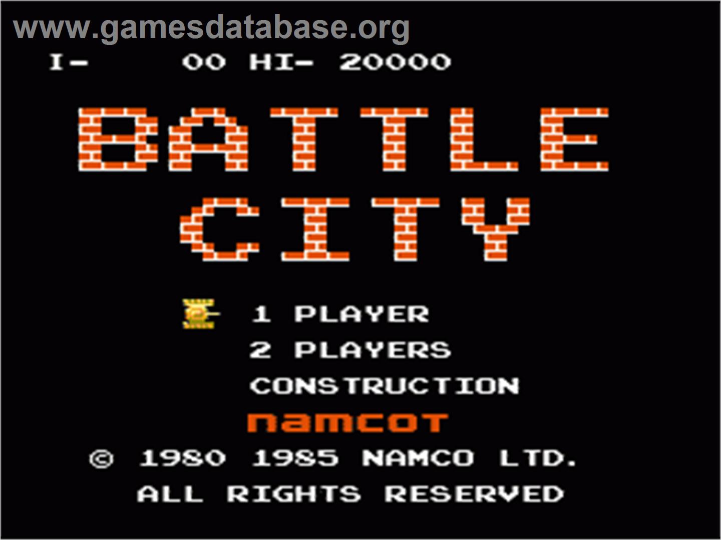 Battle City - Nintendo NES - Artwork - Title Screen