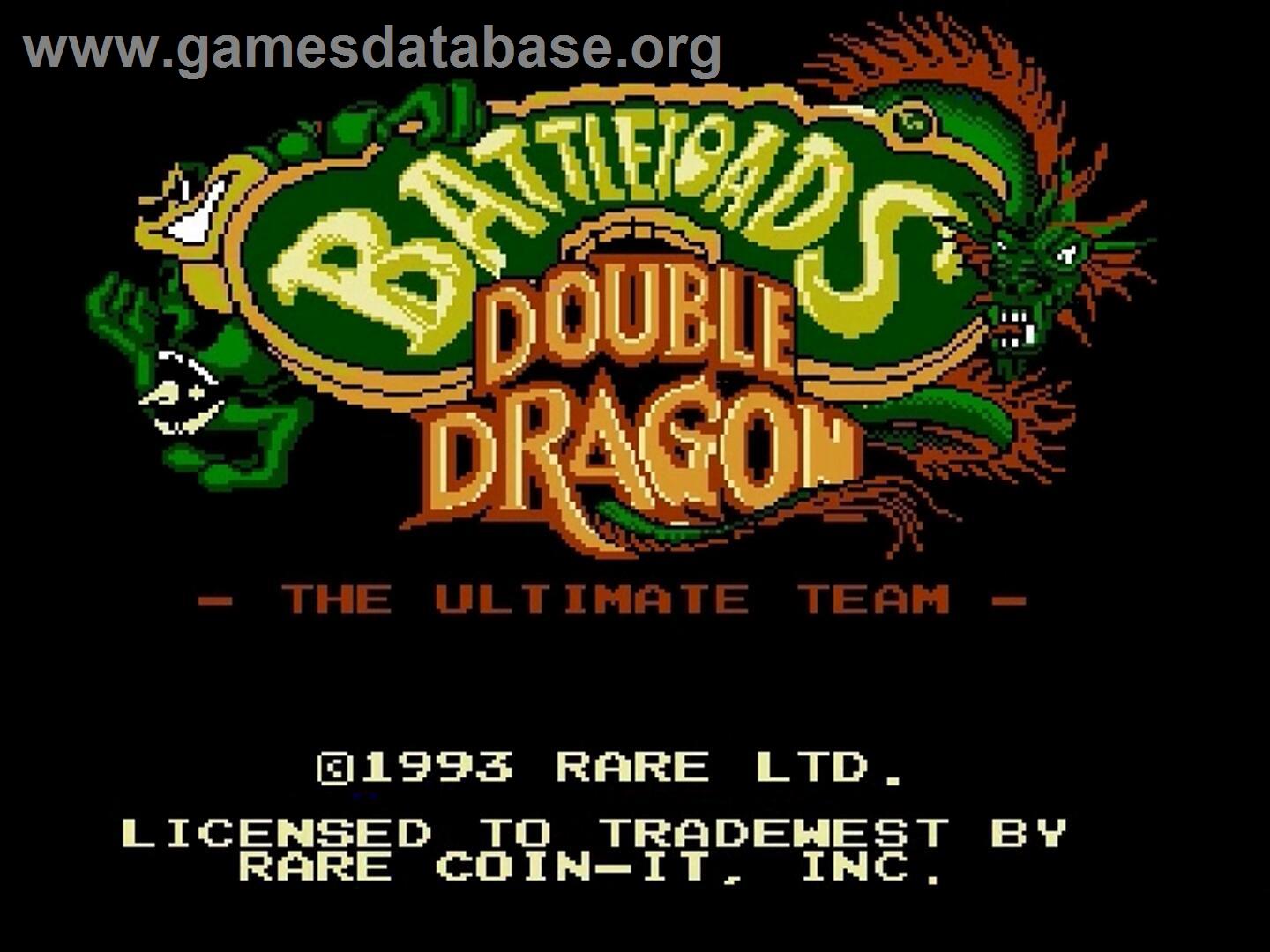 Battletoads And Double Dragon - Nintendo NES - Artwork - Title Screen