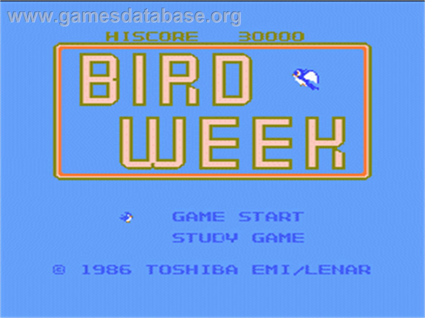 Bird Week - Nintendo NES - Artwork - Title Screen