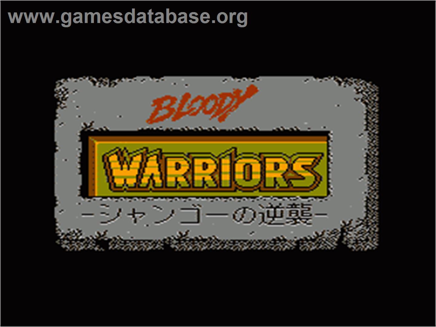 Bloody Warriors: Shan Go no Gyakushuu - Nintendo NES - Artwork - Title Screen
