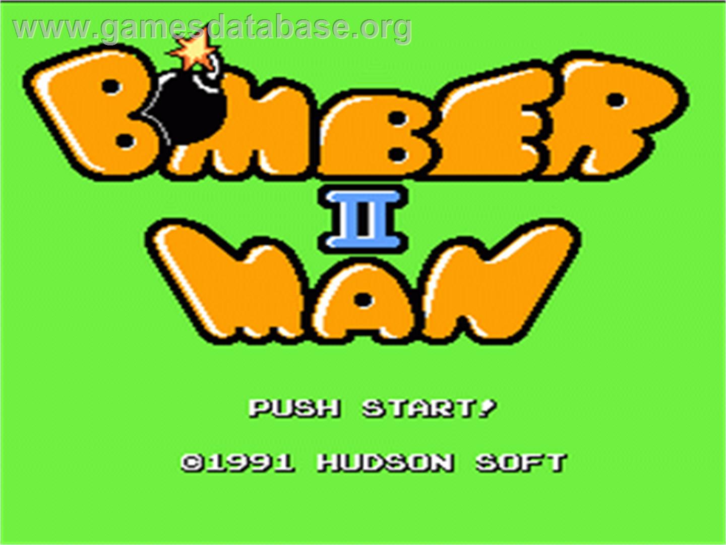 Bomberman 2 - Nintendo NES - Artwork - Title Screen