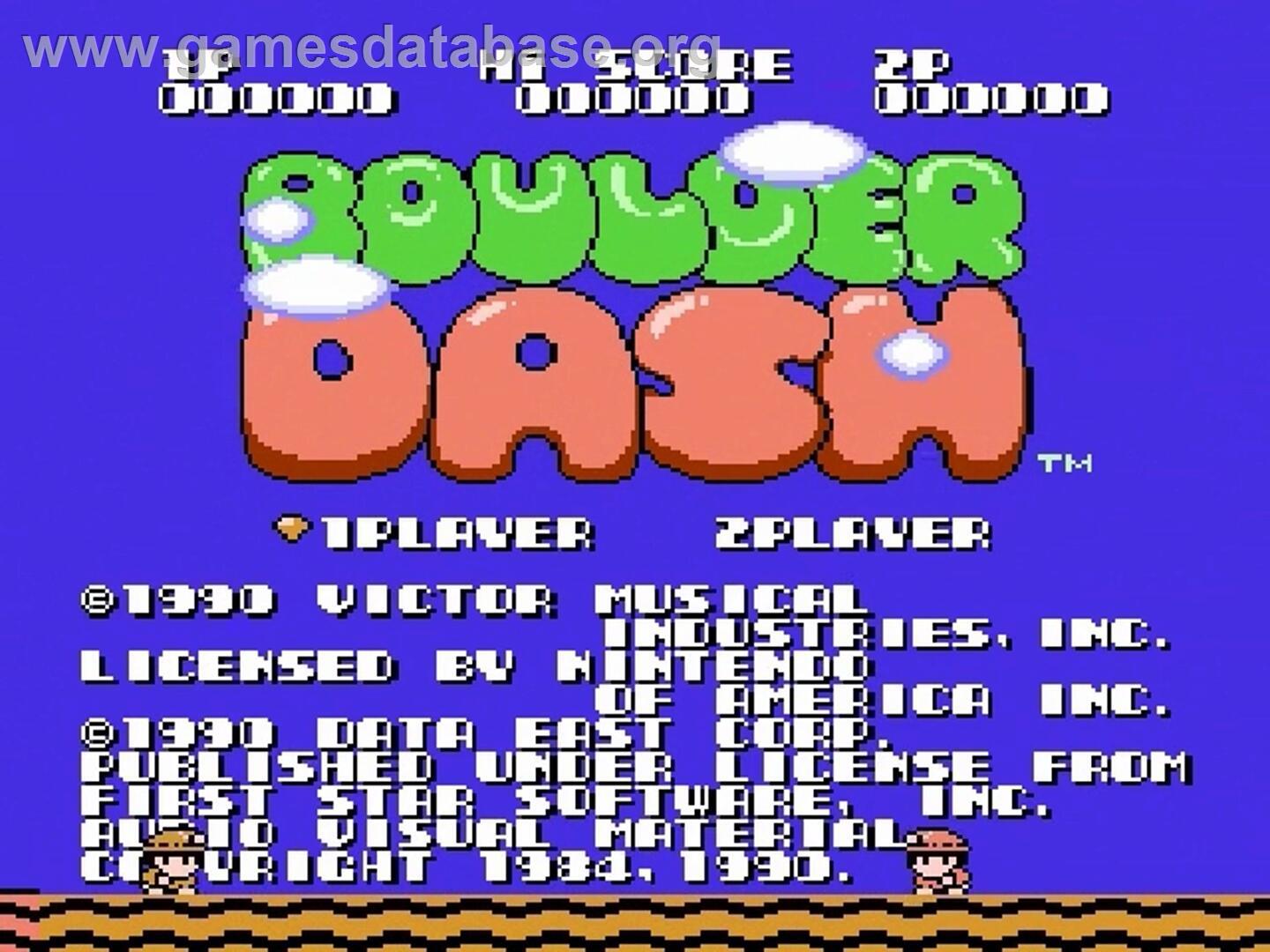Boulder Dash - Nintendo NES - Artwork - Title Screen