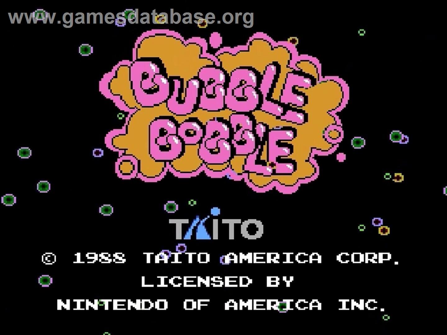 Bubble Bobble - Nintendo NES - Artwork - Title Screen