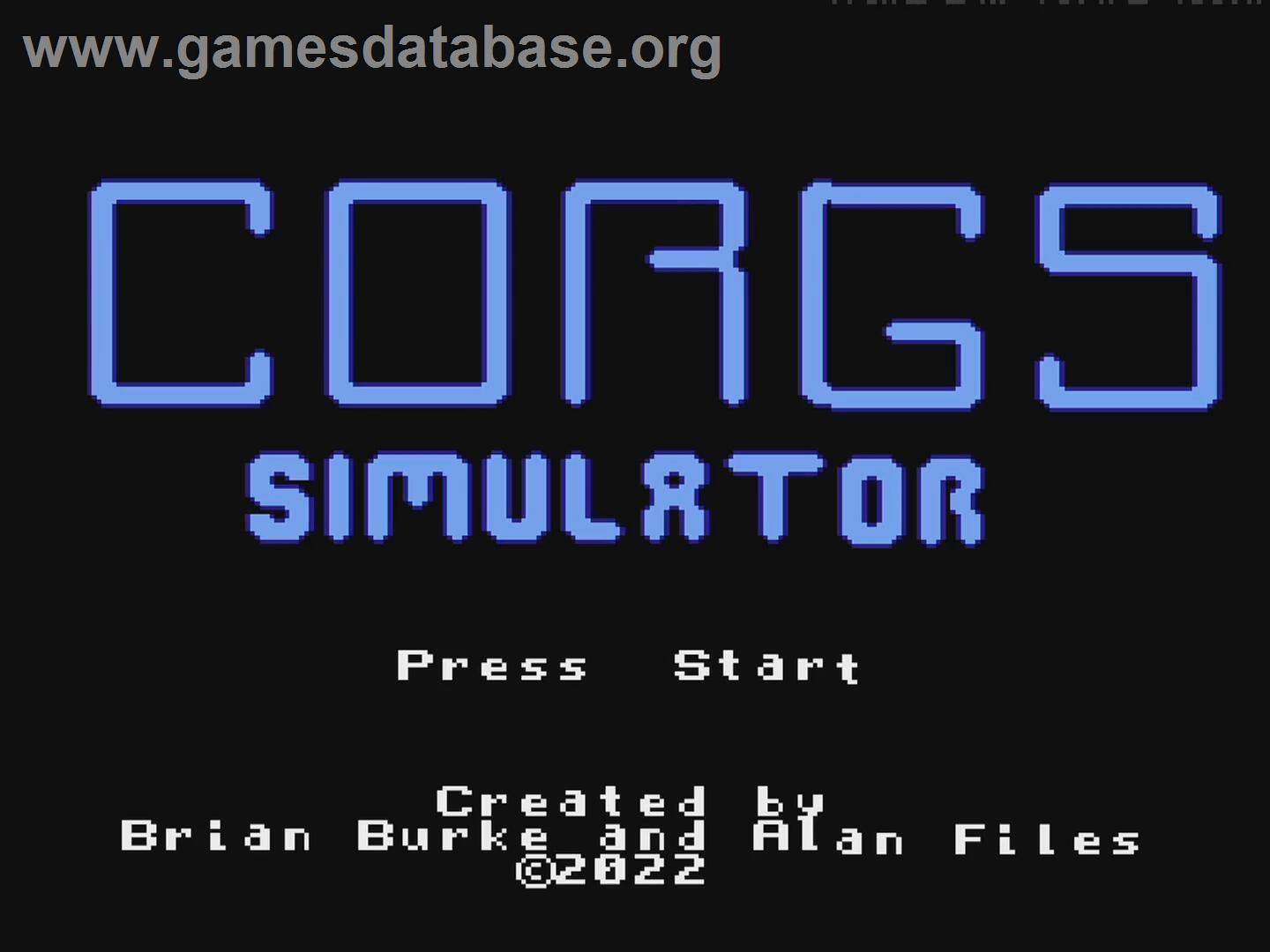 CORGS Simulator - Nintendo NES - Artwork - Title Screen