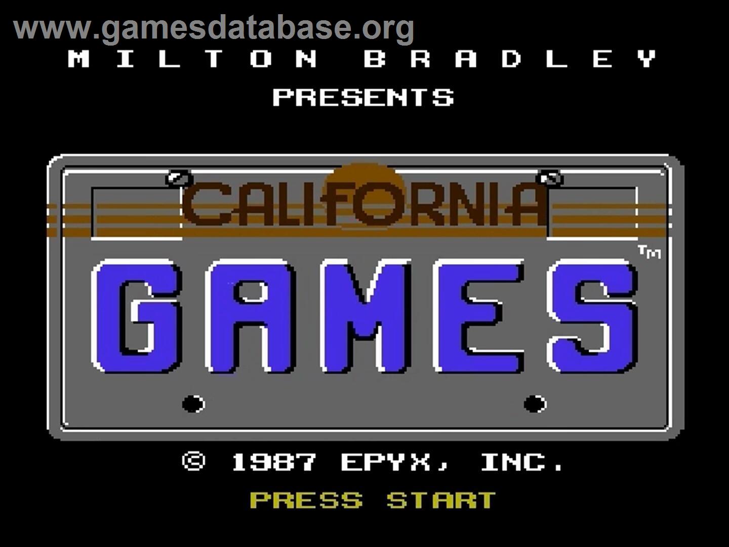California Games - Nintendo NES - Artwork - Title Screen