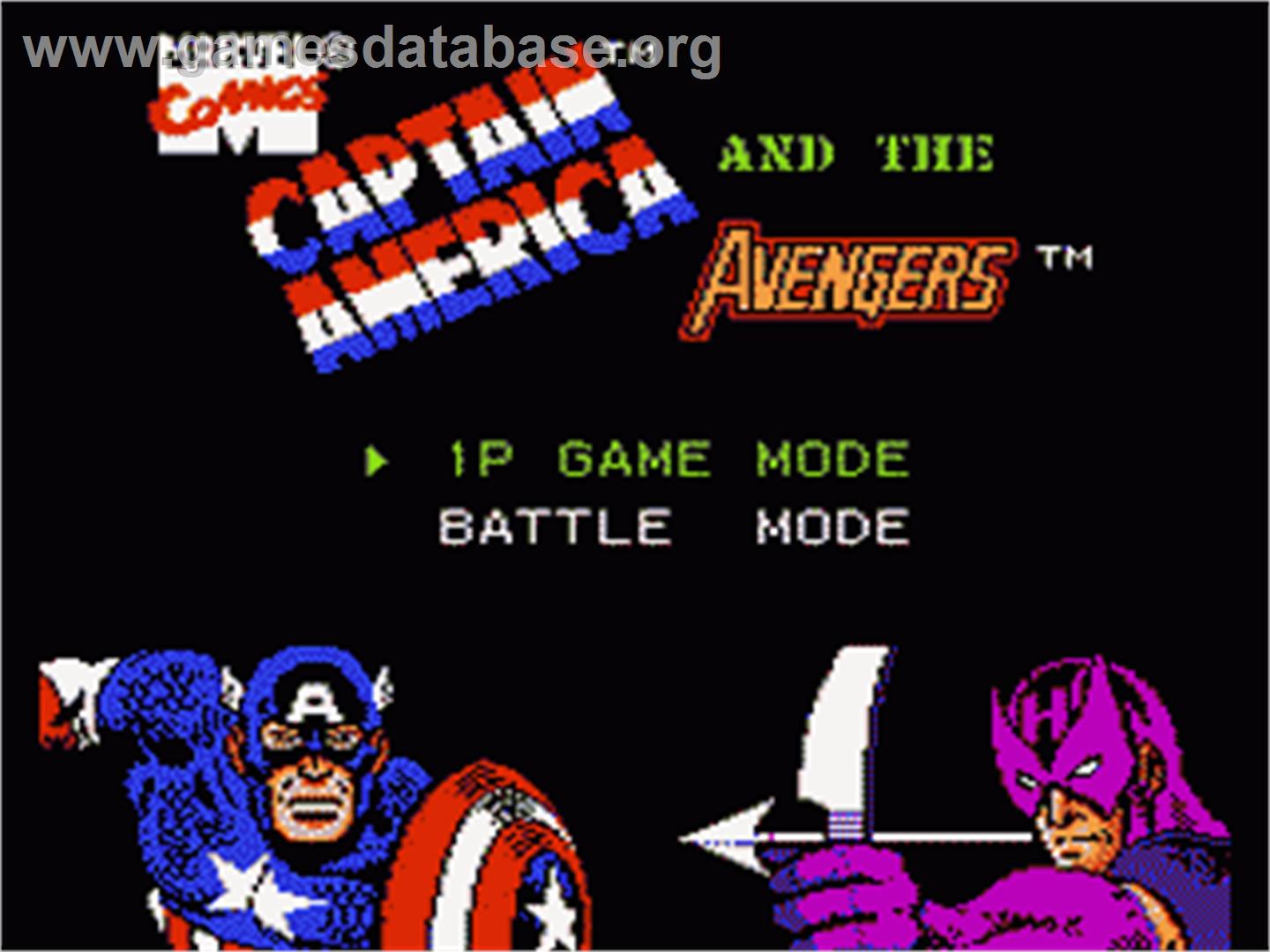 Captain America and The Avengers - Nintendo NES - Artwork - Title Screen