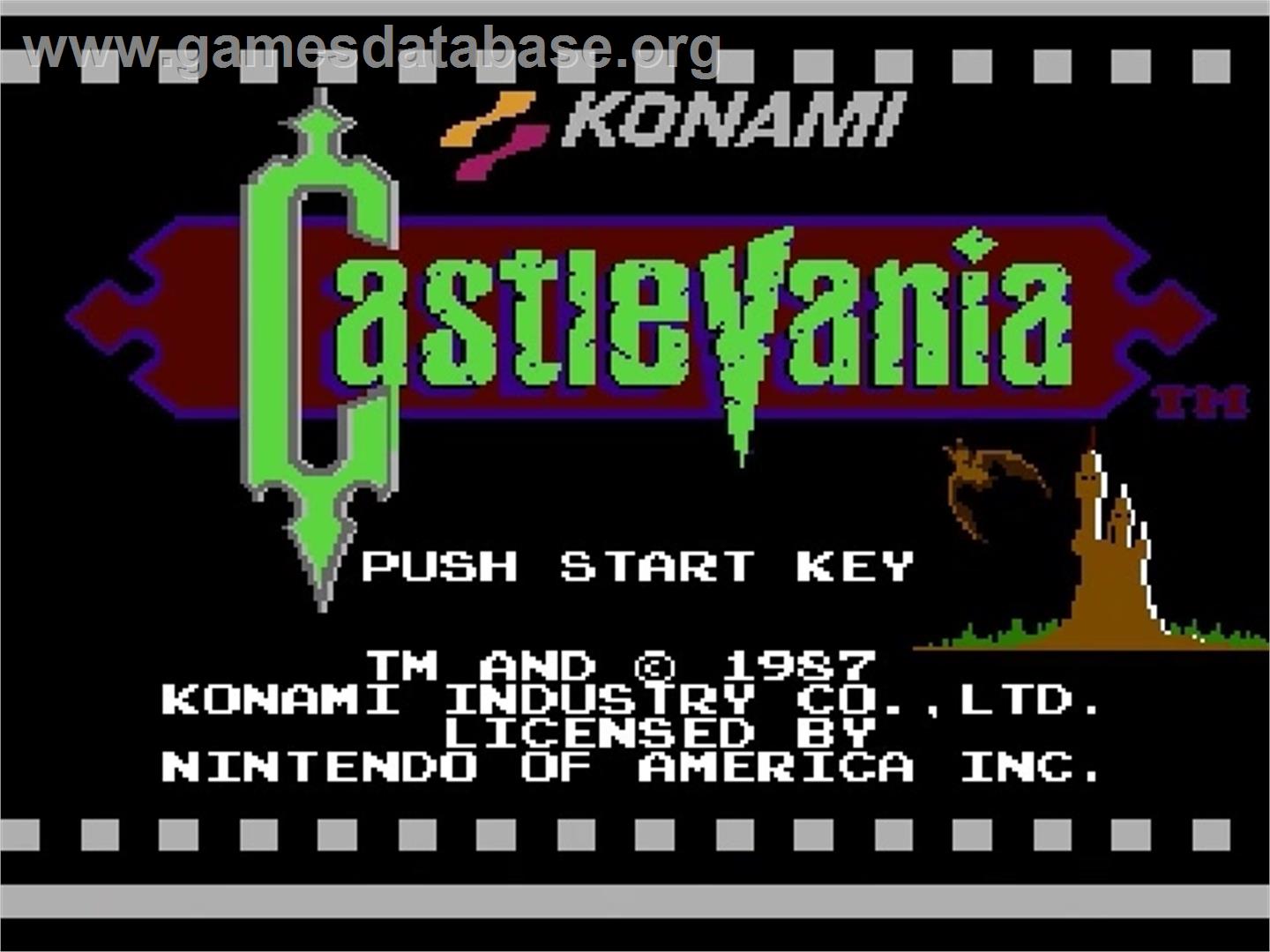 Castlevania - Nintendo NES - Artwork - Title Screen