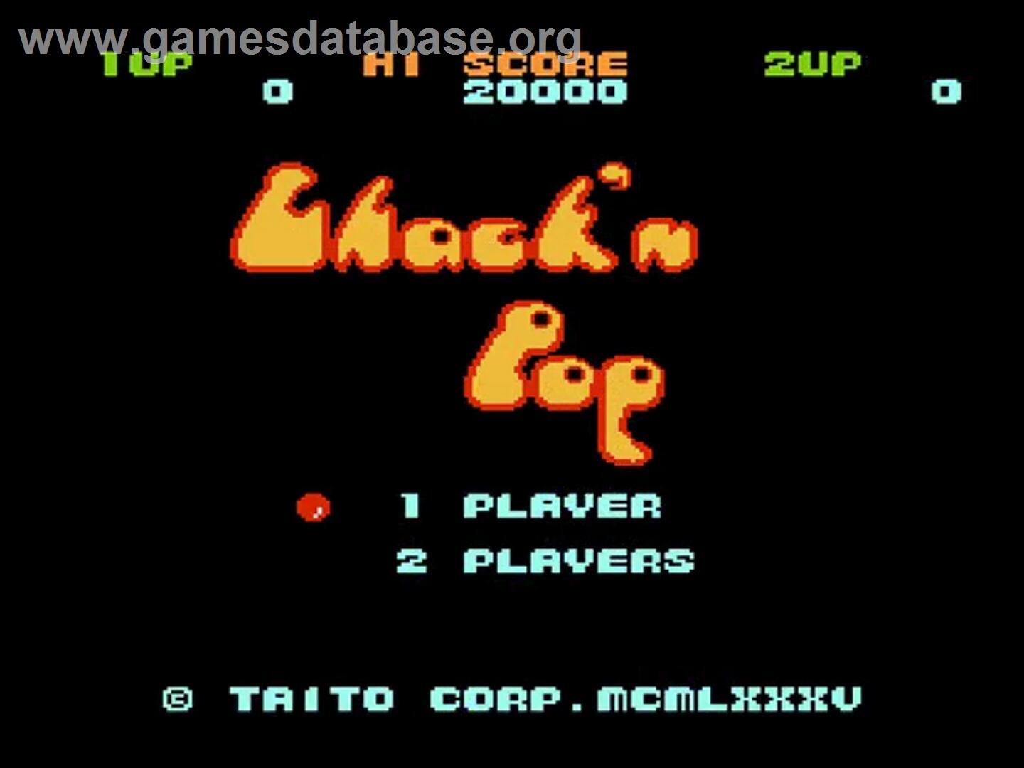 Chack'n Pop - Nintendo NES - Artwork - Title Screen