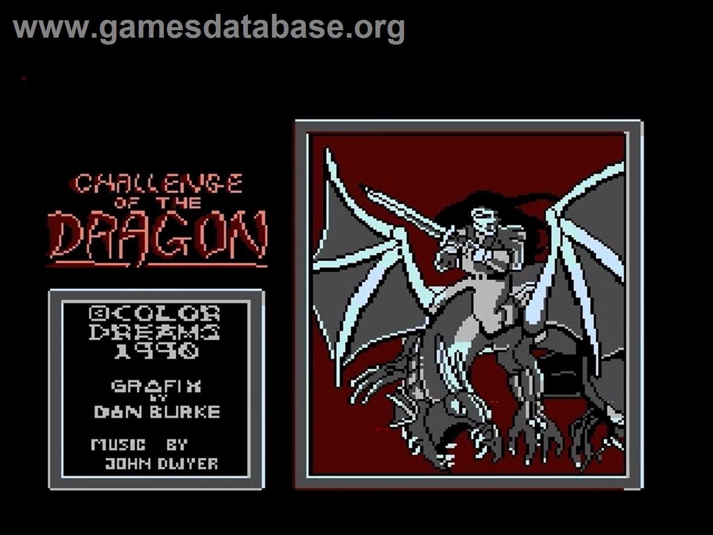 Challenge of the Dragon (Color Dreams Version) - Nintendo NES - Artwork - Title Screen