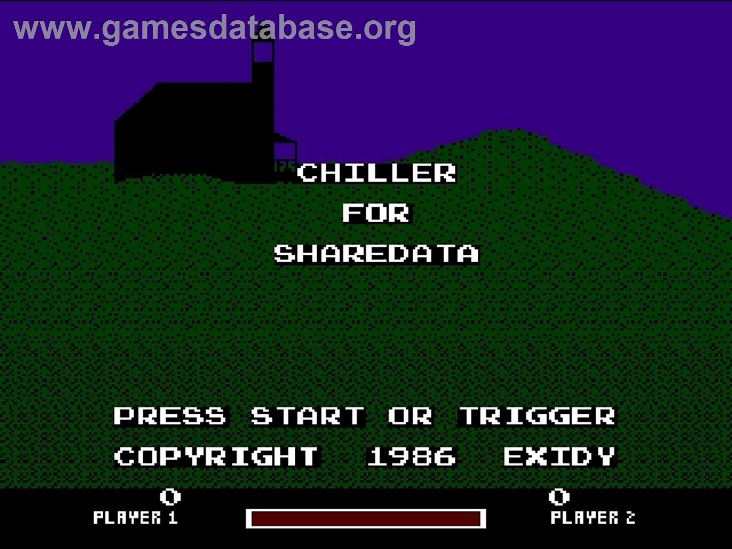 Chiller - Nintendo NES - Artwork - Title Screen