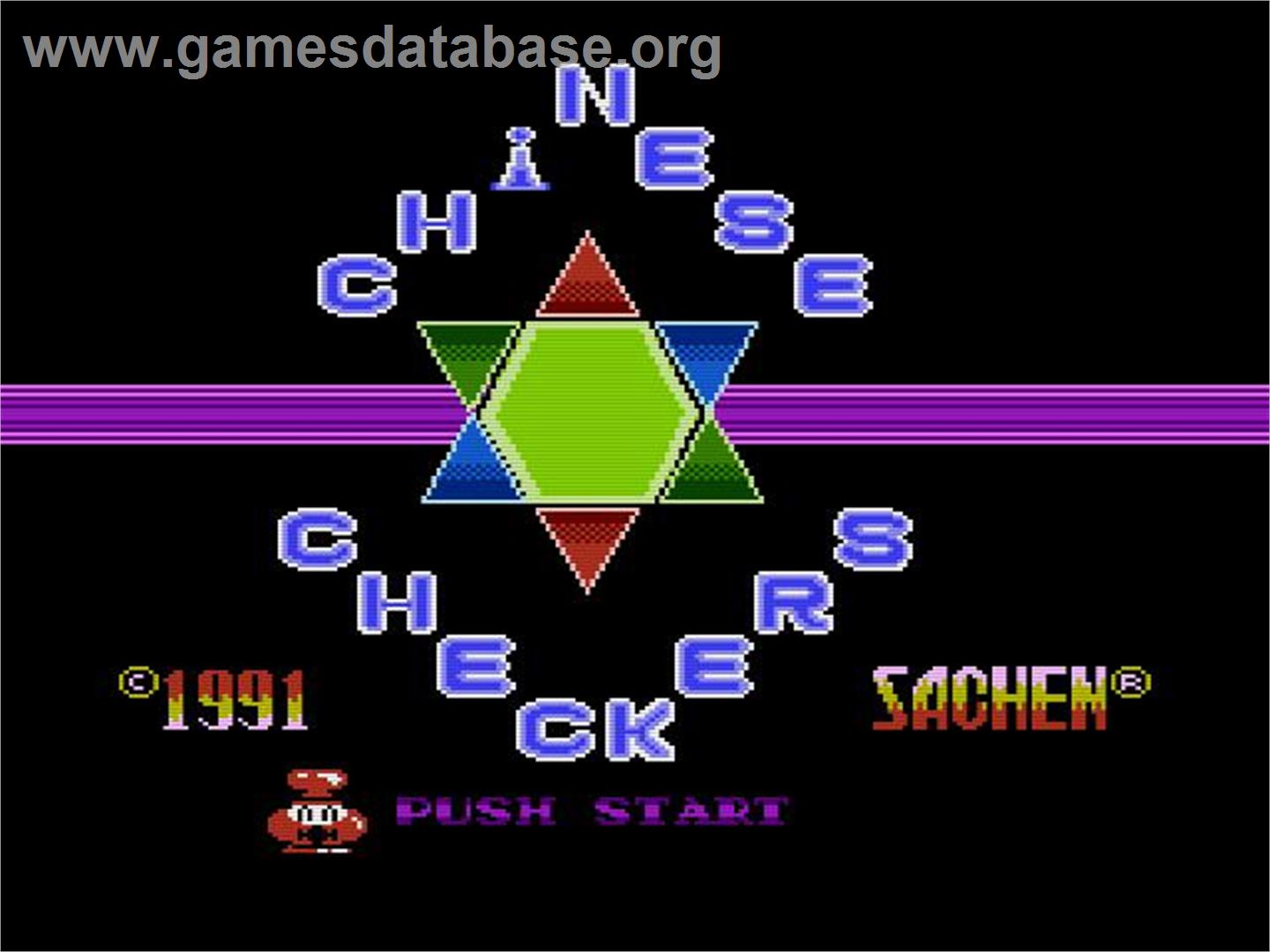 Chinese Checkers - Nintendo NES - Artwork - Title Screen