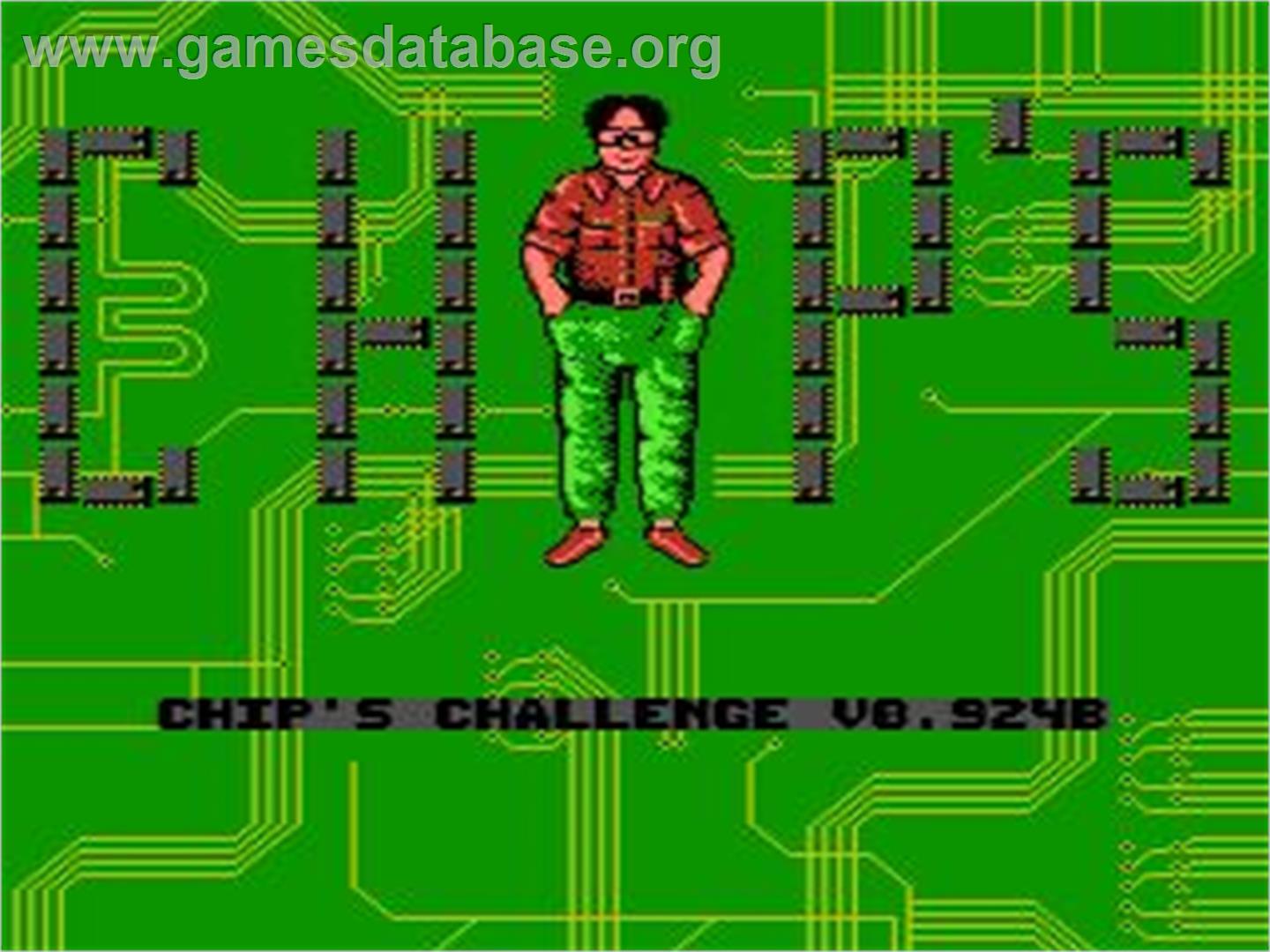 Chip's Challenge - Nintendo NES - Artwork - Title Screen