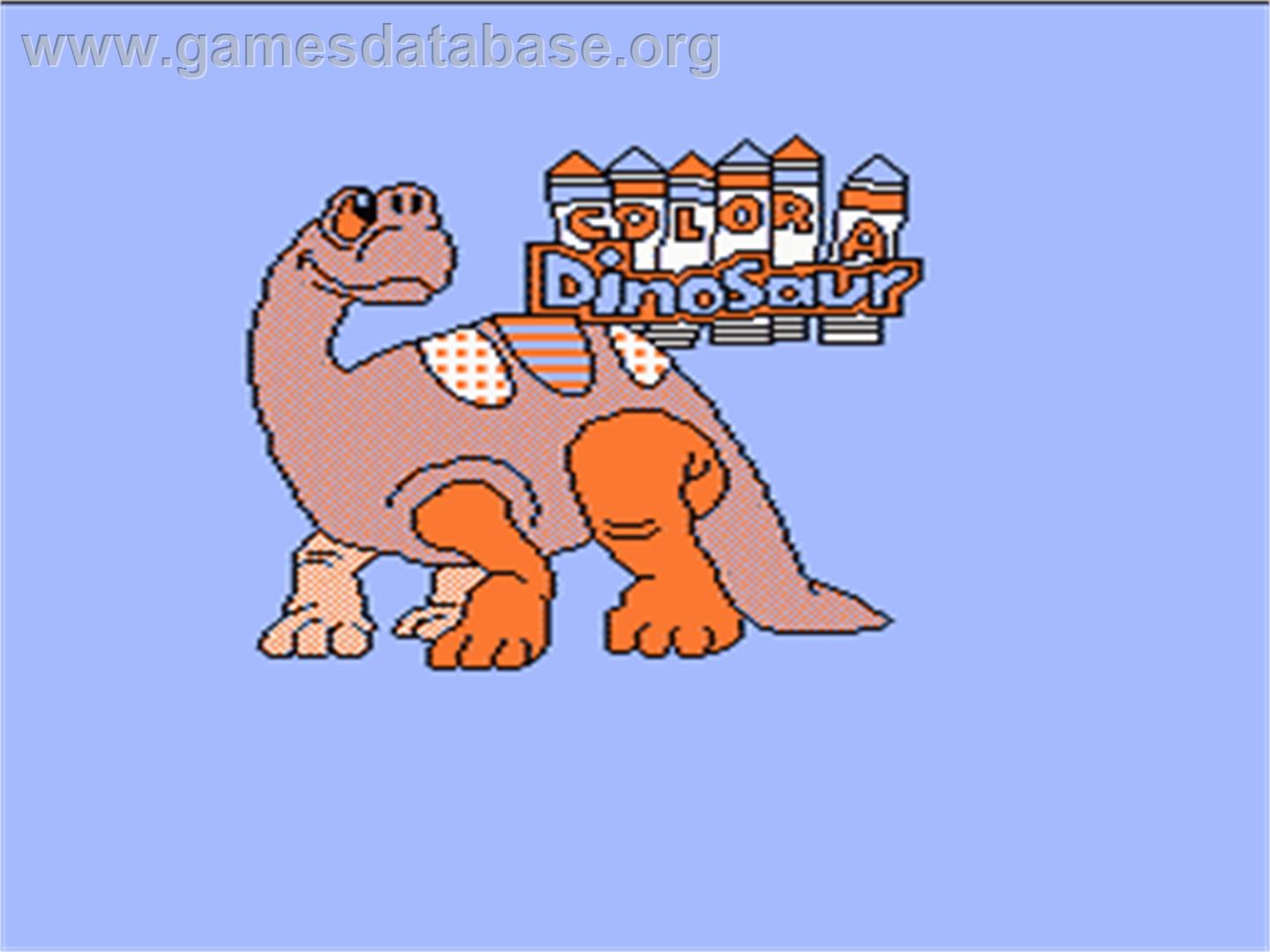 Color a Dinosaur - Nintendo NES - Artwork - Title Screen