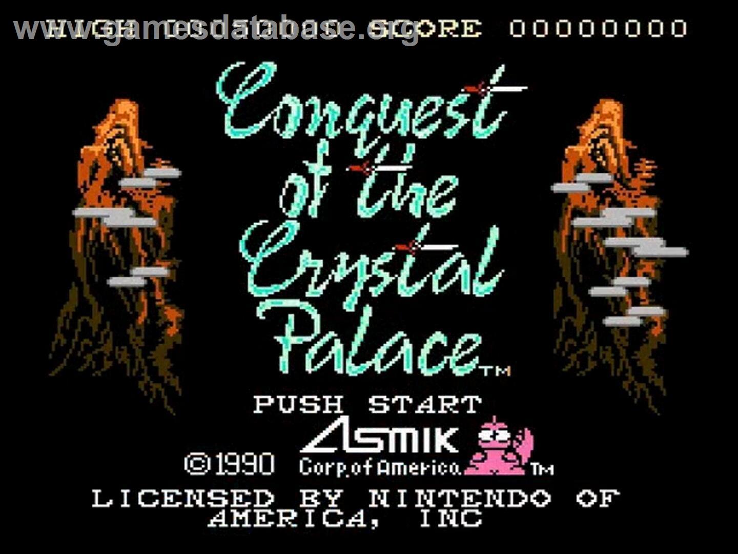 Conquest Of The Crystal Palace - Nintendo NES - Artwork - Title Screen