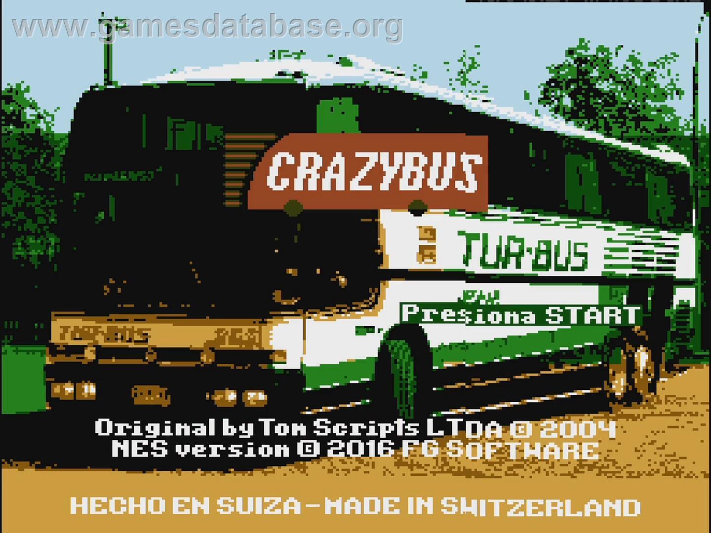 CrazyBus - Nintendo NES - Artwork - Title Screen