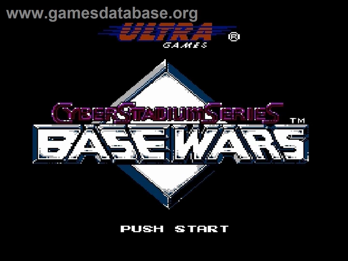 Cyber Stadium Series - Base Wars - Nintendo NES - Artwork - Title Screen