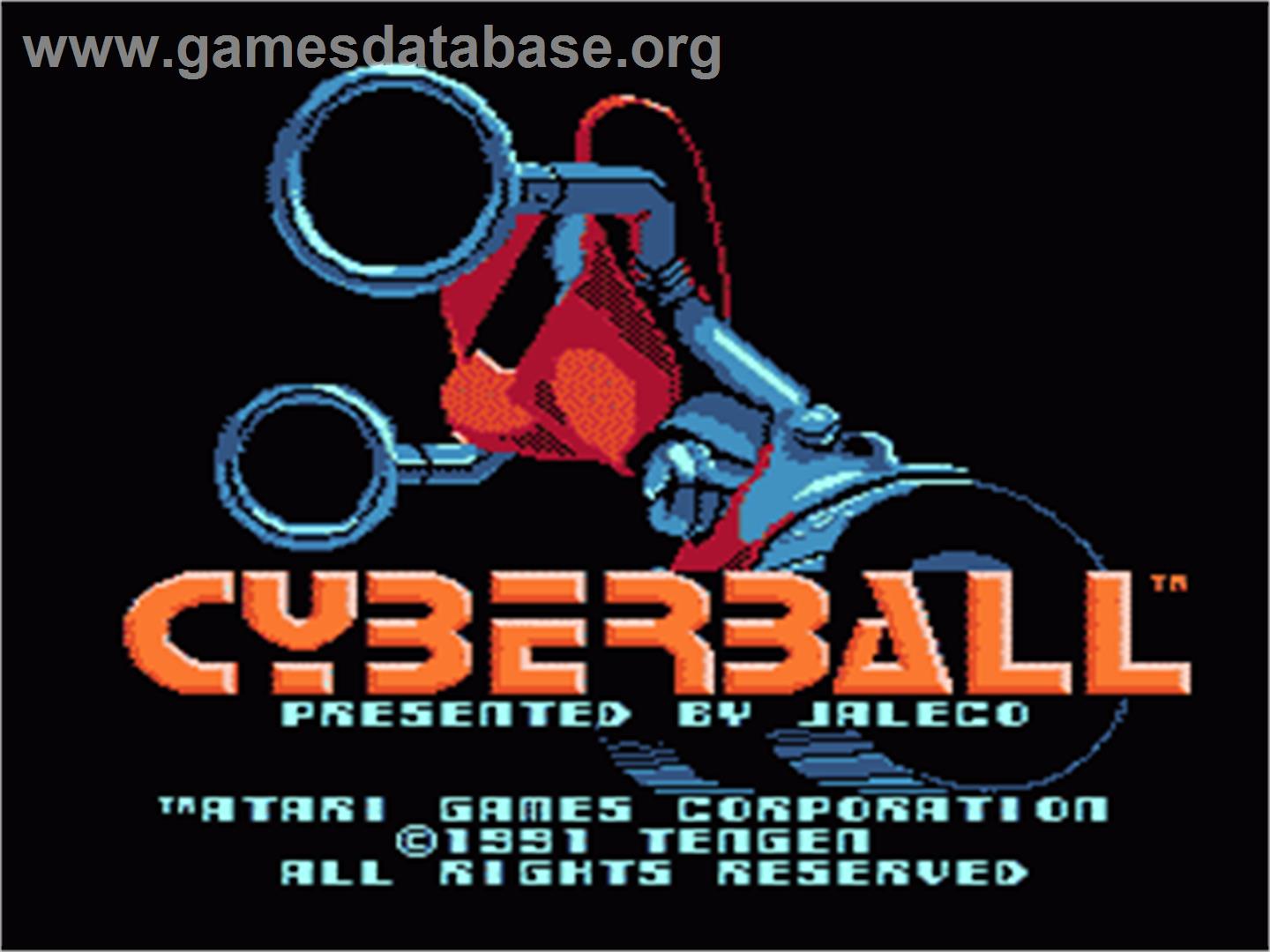 Cyberball - Nintendo NES - Artwork - Title Screen