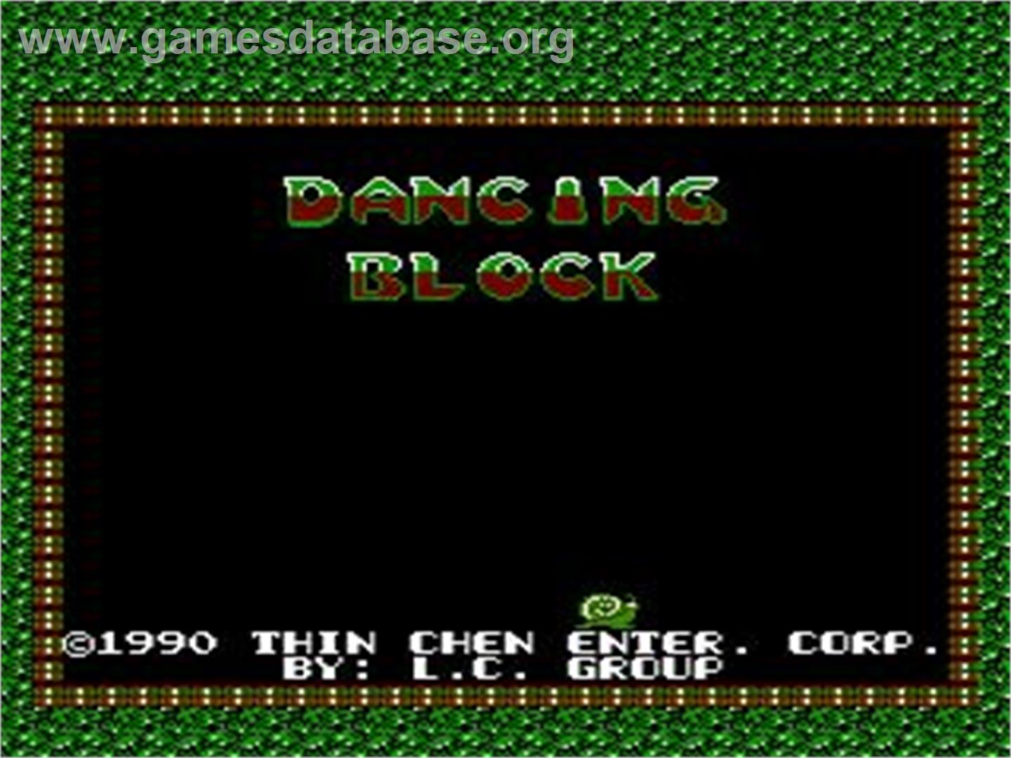 Dancing Blocks - Nintendo NES - Artwork - Title Screen