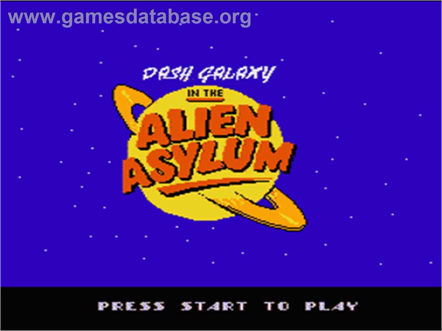 Dash Galaxy in the Alien Asylum - Nintendo NES - Artwork - Title Screen