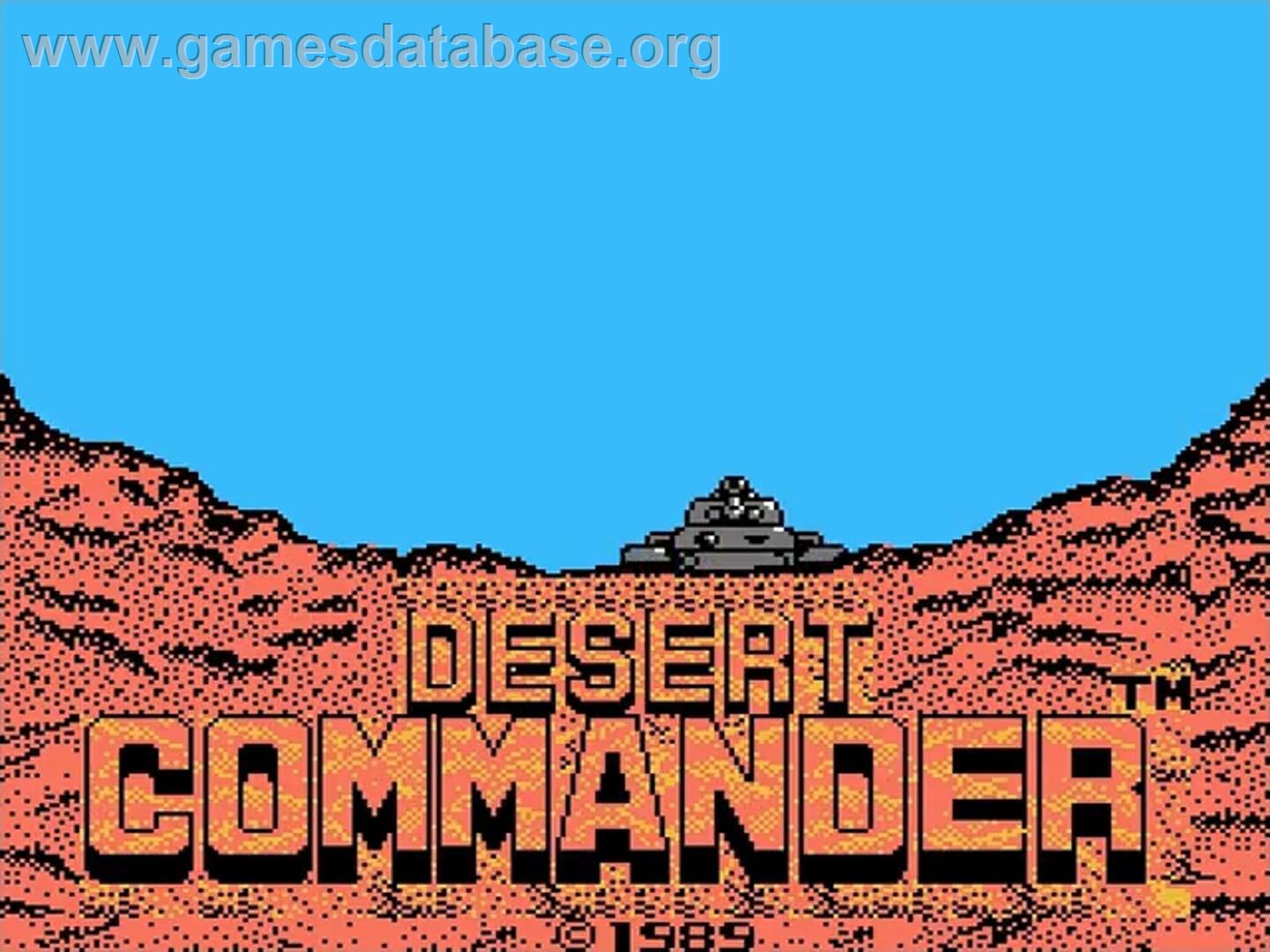 Desert Commander - Nintendo NES - Artwork - Title Screen