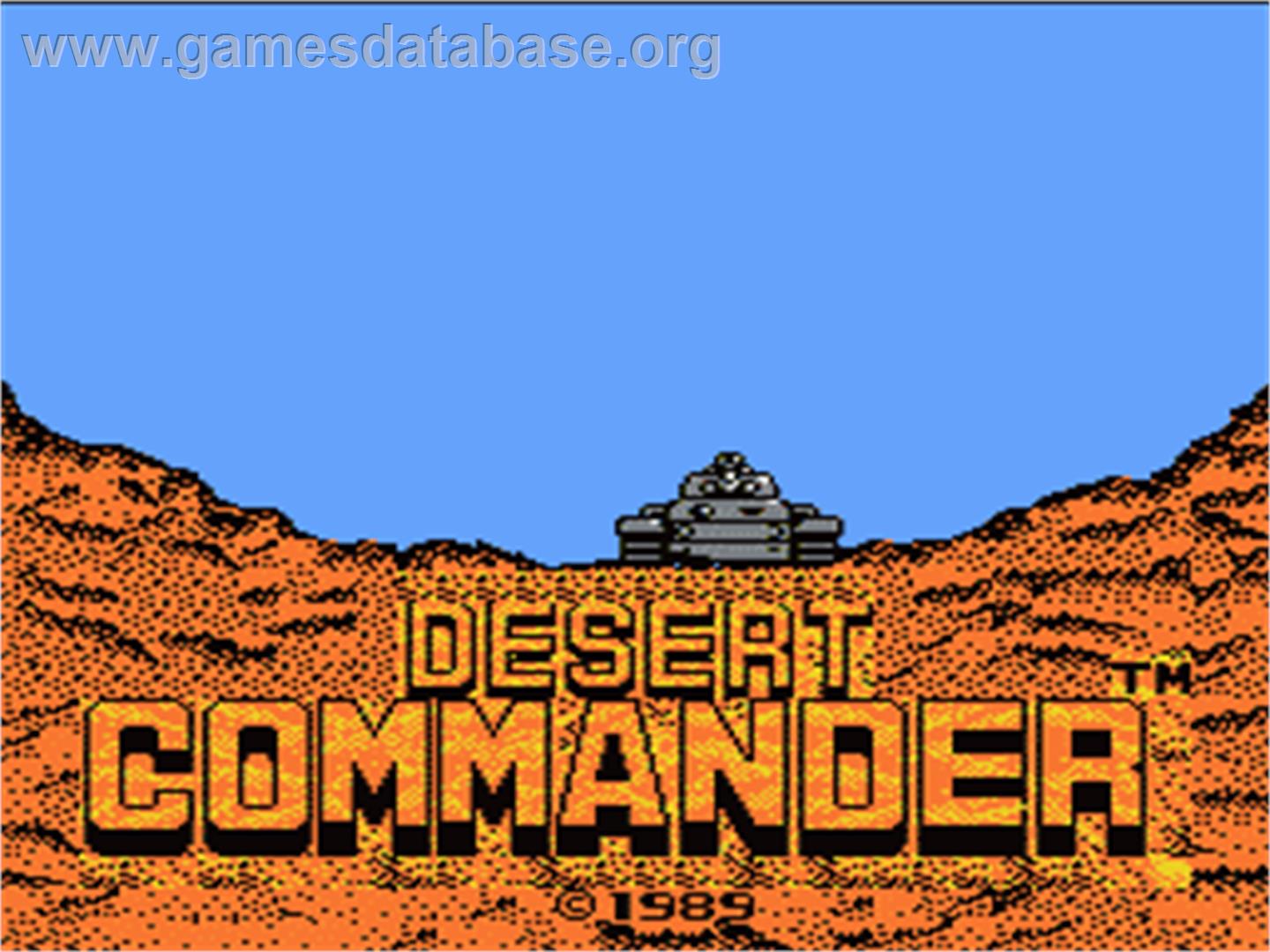 Desert Commander - Nintendo NES - Artwork - Title Screen