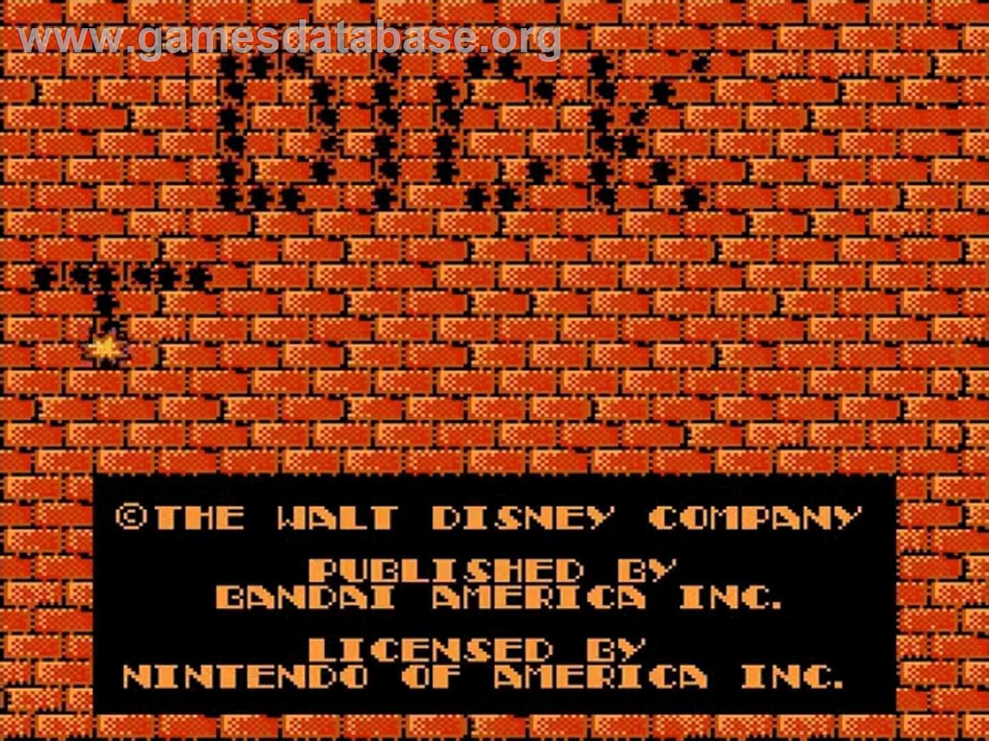 Dick Tracy - Nintendo NES - Artwork - Title Screen