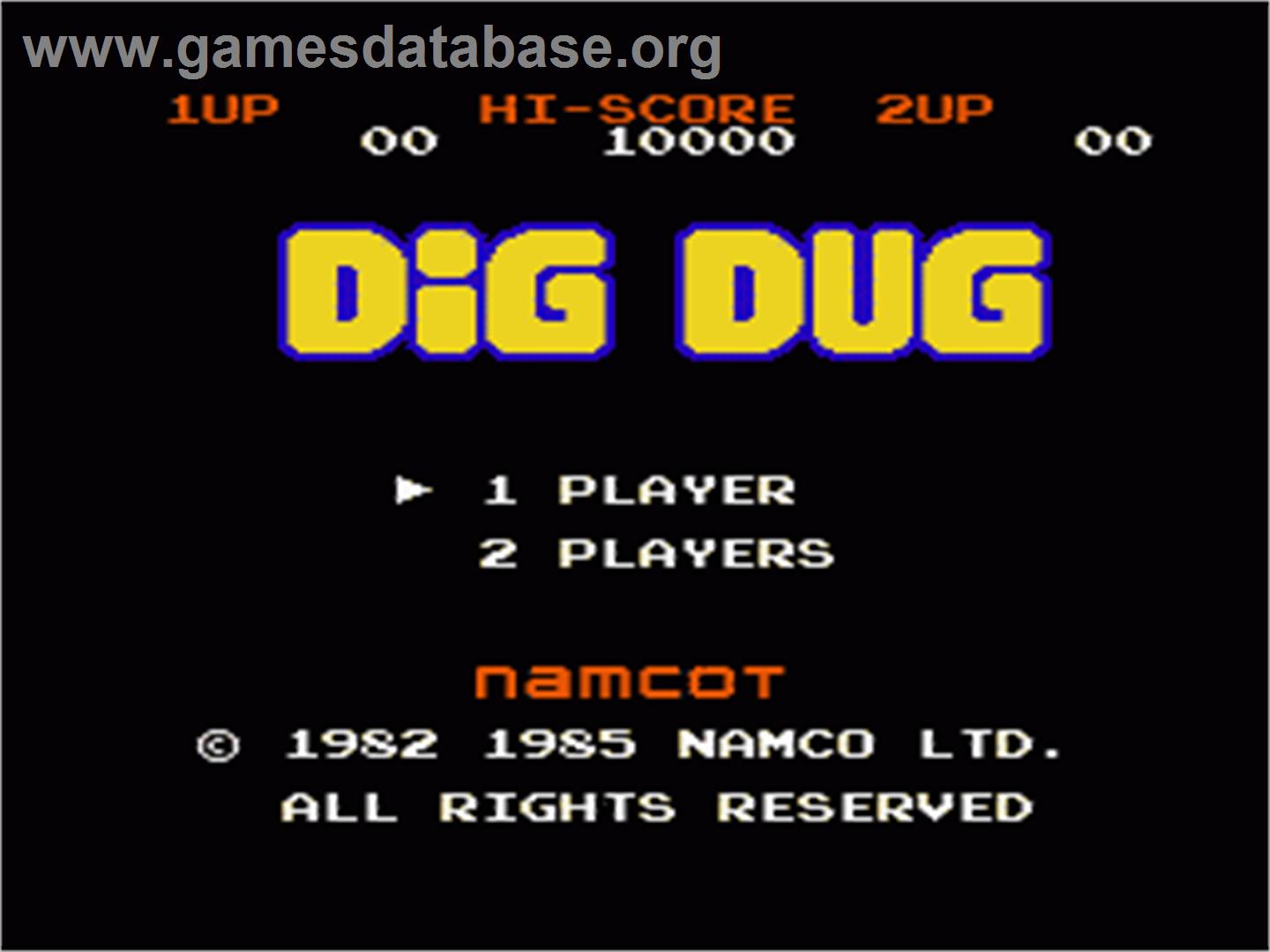 Dig Dug - Nintendo NES - Artwork - Title Screen
