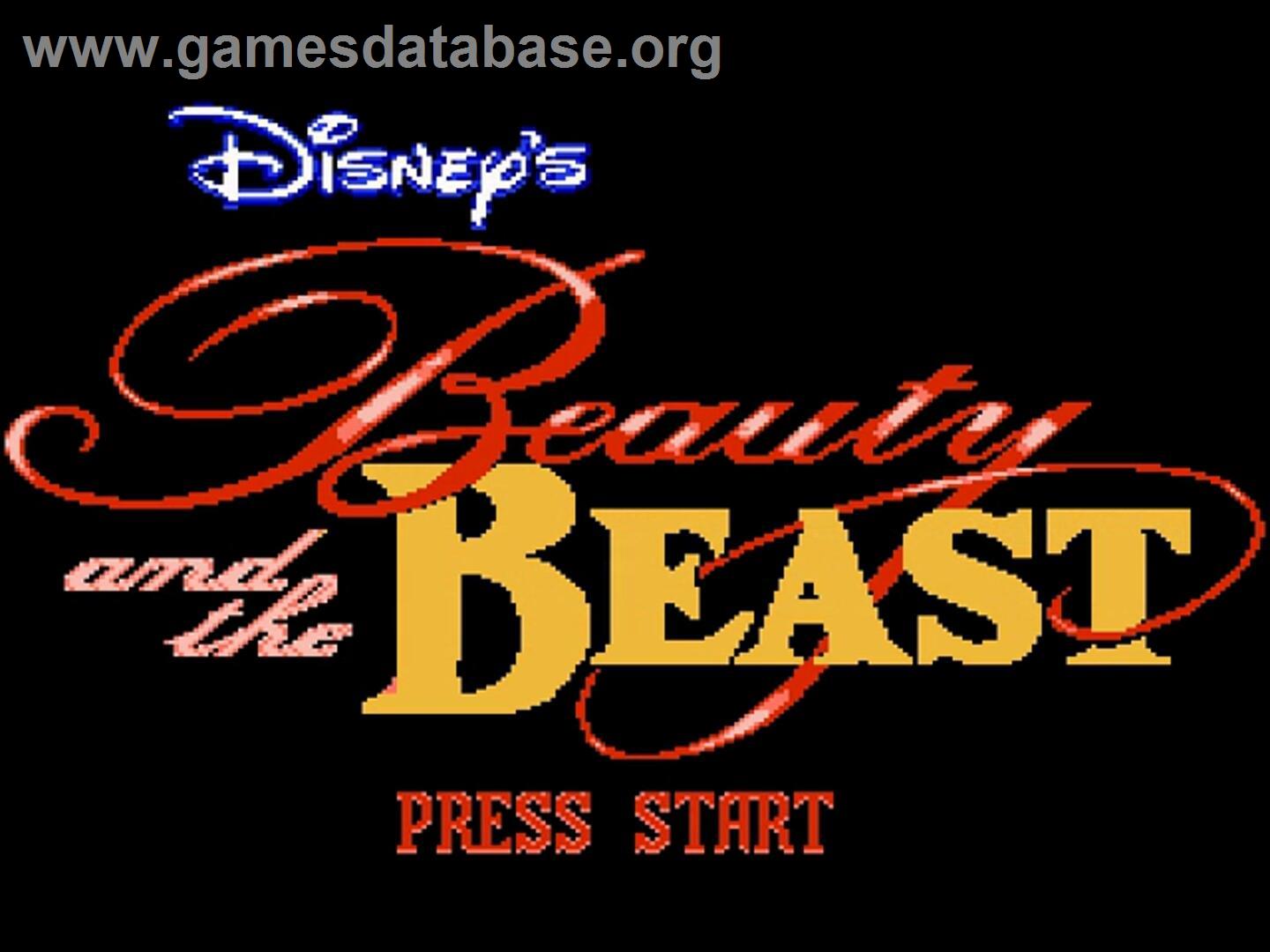 Disney's Beauty And The Beast - Nintendo NES - Artwork - Title Screen