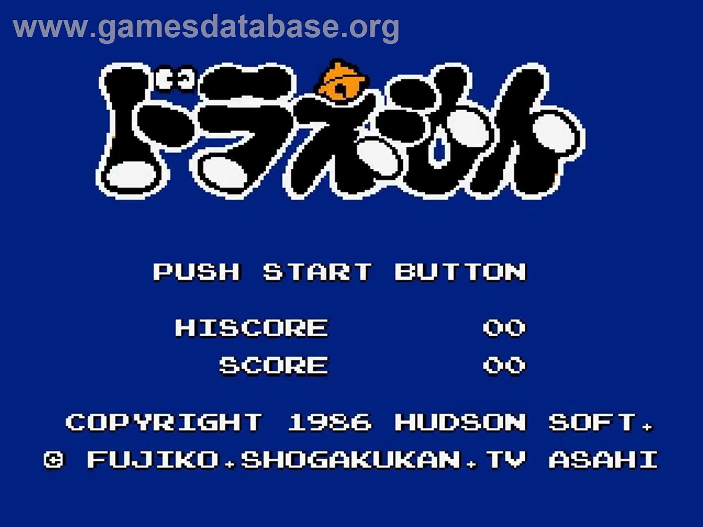 Doraemon - Nintendo NES - Artwork - Title Screen