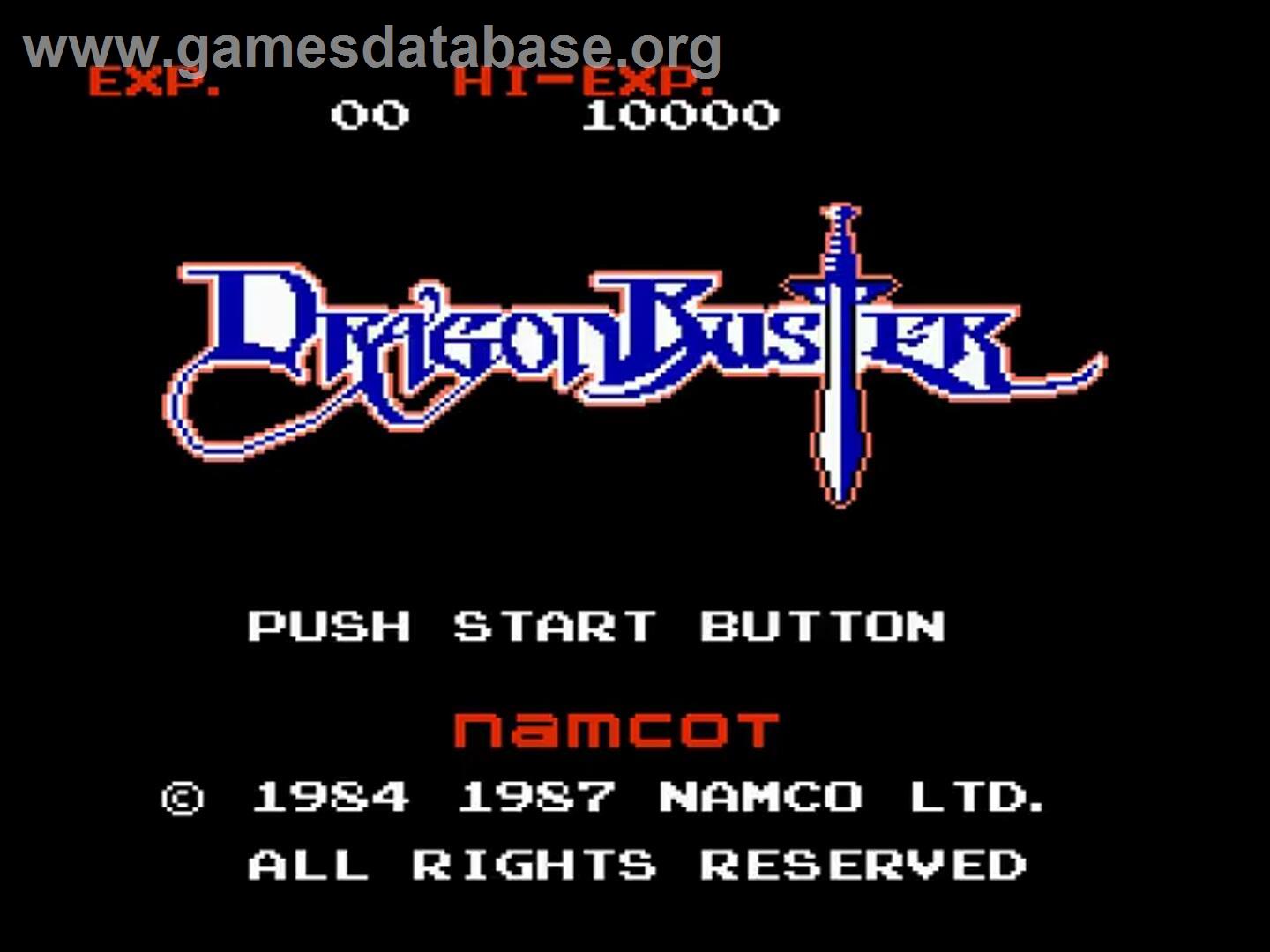 Dragon Buster - Nintendo NES - Artwork - Title Screen